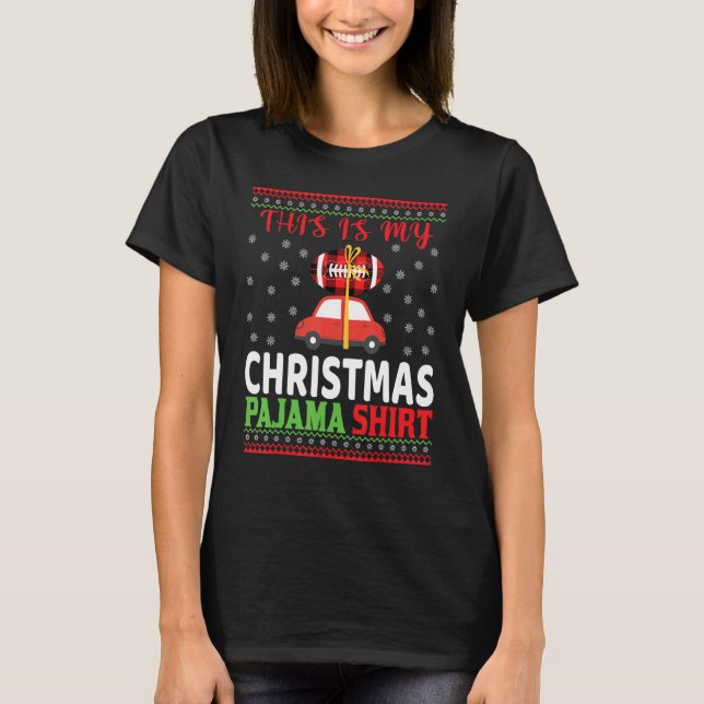 Camiseta Navidades Pajama Santa Hat Estados Unidos (Anverso)