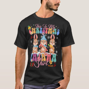 Camiseta Navidades Pajama Shirt Cute Rabbit Gift Partido de