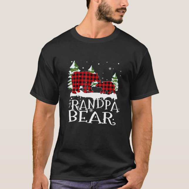 Camiseta Navidades Pajamas Rojo De La Familia Abuela Oso (Anverso)