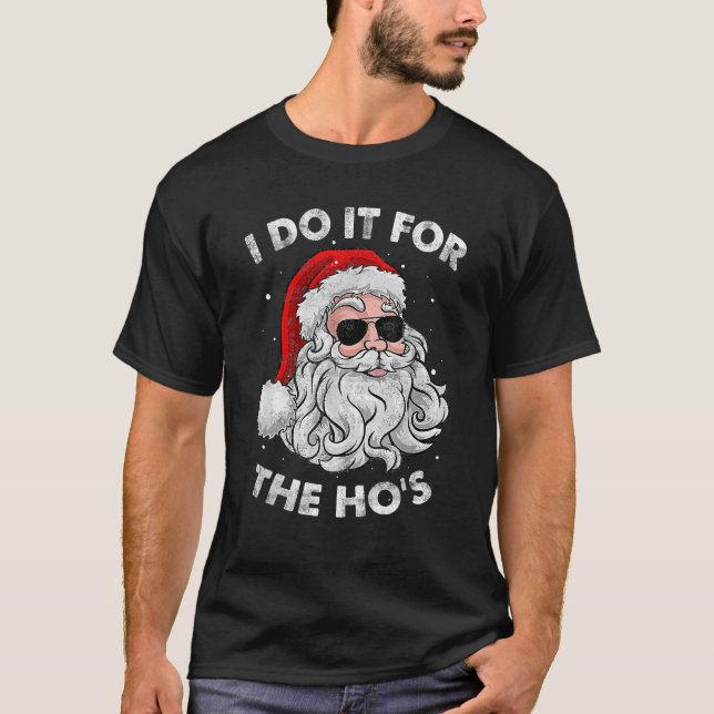 Camiseta Navidades Pajamas Santa Claus Lo hago por los Ho (Anverso)