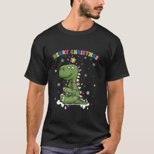 Camiseta Navidades Pajamas Tree Rex Dinosaur Funny Dino Chr