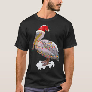 Camiseta Navidades Pájaro Pelican Santa Hat Vestido Amo Ave