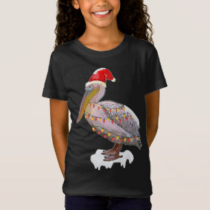 Camiseta Navidades Pájaro Pelican Santa Hat Vestido Amo Ave