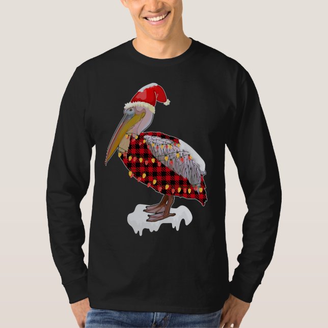Camiseta Navidades Pájaro Pelican Santa Hat Vestido Amo Ave (Anverso)