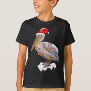 Camiseta Navidades Pájaro Pelican Santa Hat Vestido Amo Ave