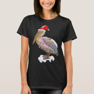 Camiseta Navidades Pájaro Pelican Santa Hat Vestido Amo Ave