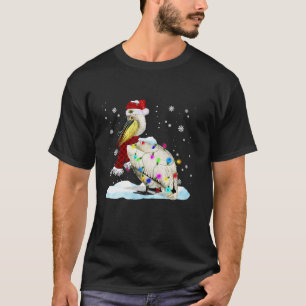 Camiseta Navidades Pájaro Pelican Santa Hat Vestido Amo Ave