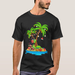 Camiseta Navidades Palm Tree Tropical Xmas Coconut
