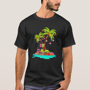 Camiseta Navidades Palm Tree Tropical Xmas Coconut