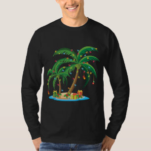 Camiseta Navidades Palm Tree Tropical Xmas Regalo Coconut L