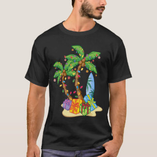 Camiseta Navidades Palm Tree Xmas Tropical Coconut