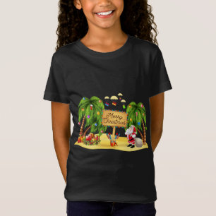 Camiseta Navidades Palm Tree Xmas Tropical Coconut Luces P