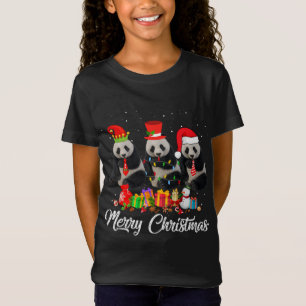 Camiseta Navidades Panda Bear Árbol Pajama Noches Anima