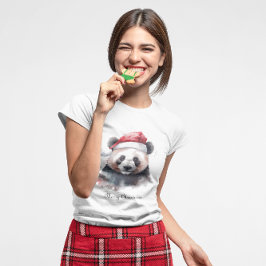 Camiseta Navidades Panda, personalizable