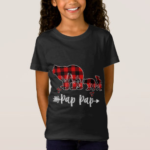 Camiseta Navidades Pap Pap Pajama Red Plaid Buffala Fa