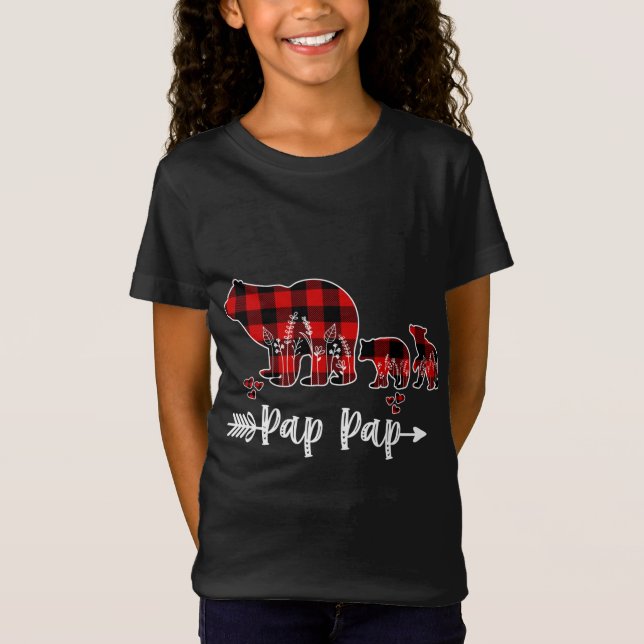 Camiseta Navidades Pap Pap Pajama Red Plaid Buffala Fa (Anverso)