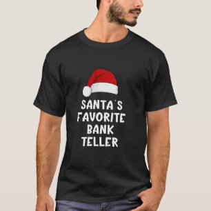 Camiseta Navidades Papá Noel favorito de los cajeros bancar
