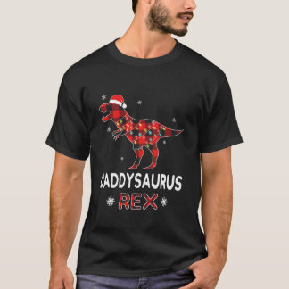Camiseta Navidades papi T-Rex rojo de búfalo coincidentes