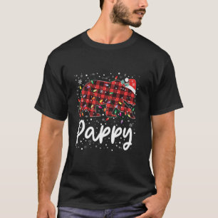 Camiseta Navidades Pappy Bear Red Plaid Pajama Merry Xmas F