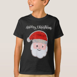 Camiseta Navidades Para Chicas Y Niños Flip Sequin Santa Ug