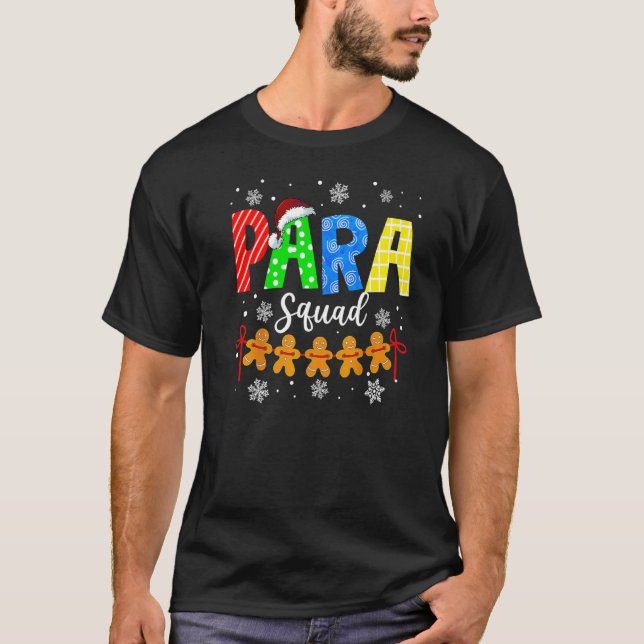 Camiseta Navidades Paraprofesional Squad Cute Gingerbread (Anverso)