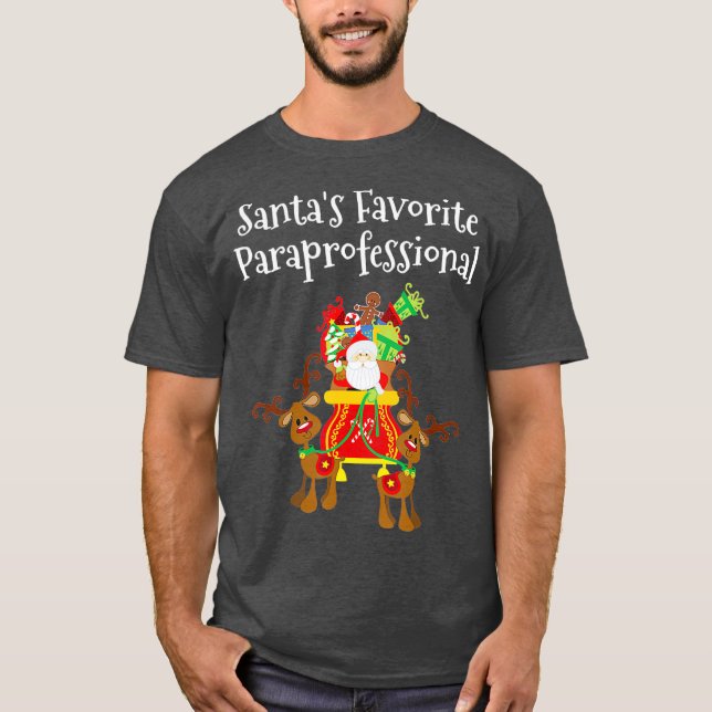 Camiseta Navidades Paraprofesionales Auxiliar favorito de A (Anverso)