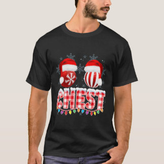 Camiseta Navidades Pareja de nueces de pecho que coinciden 