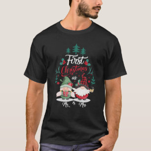 Camiseta Navidades Pareja, Primera Navidad Como Sr. Y Sra.,