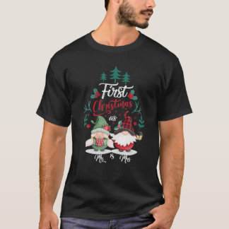 Camiseta Navidades Pareja, Primera Navidad Como Sr. Y Sra.,