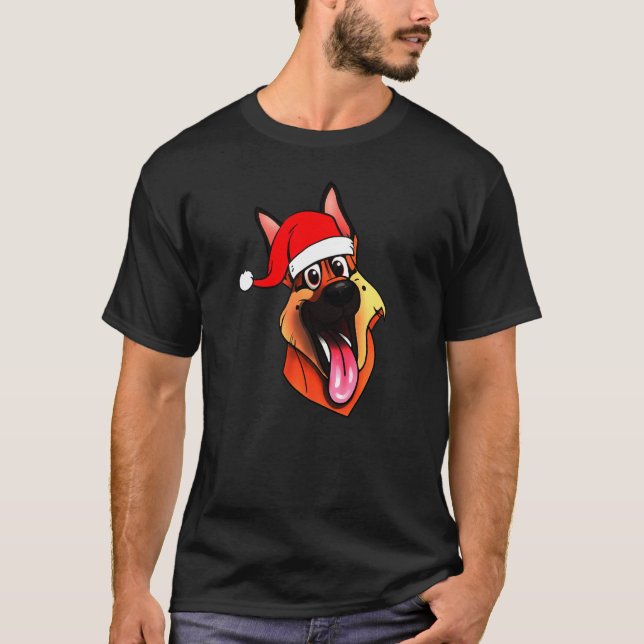 Camiseta Navidades pastores alemanes (Anverso)