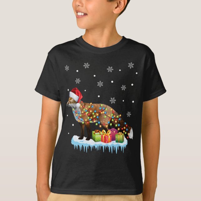 Camiseta Navidades Pastores Australianos de Navidad ilumina (Anverso)