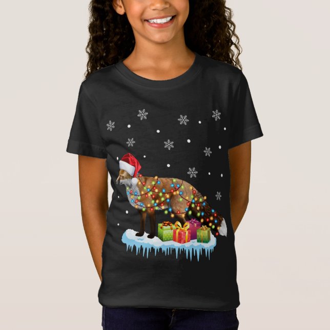 Camiseta Navidades Pastores Australianos de Navidad ilumina (Anverso)
