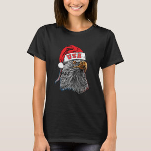 Camiseta Navidades patrióticos Estados Unidos Bald Eagle Sa