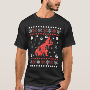 Camiseta Navidades Patrón de perro Propietario de Bulldog f