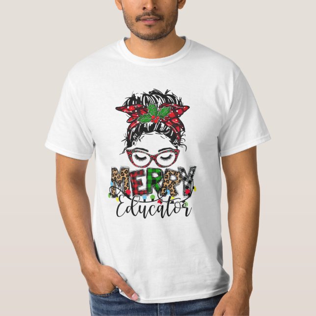Camiseta Navidades pedagógicos para educador (Anverso)