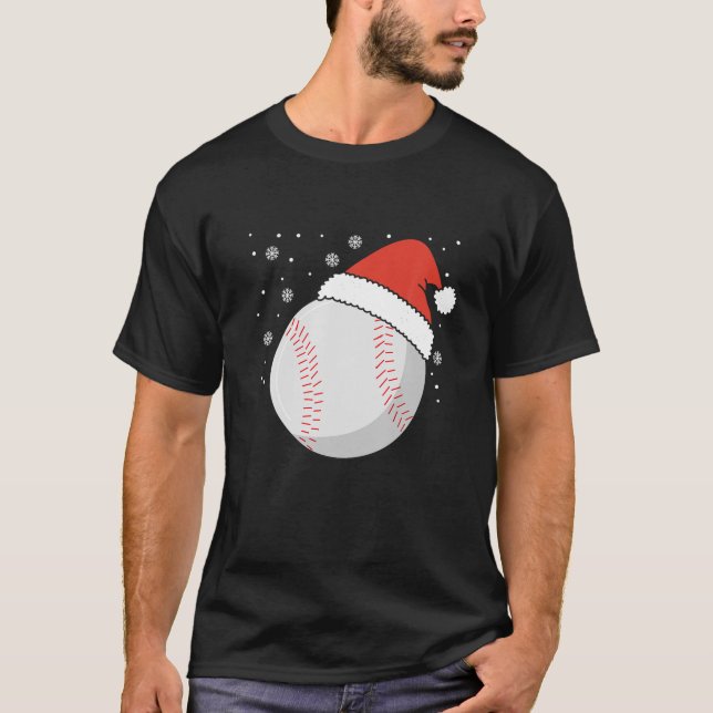 Camiseta Navidades Pelota de Béisbol Santa Claus Gorra Navi (Anverso)