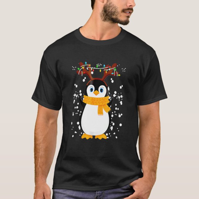 Camiseta Navidades Peng Uin Rein Deer San Ta Holiday Paja M (Anverso)