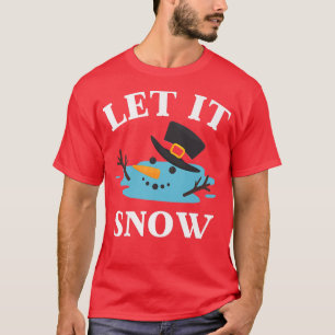 Camiseta Navidades permiten que nieve derribe a Snowman