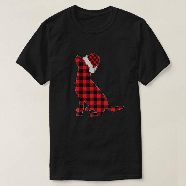 Camiseta Navidades perro Labrador recuperador de búfalo roj (Diseño del anverso)