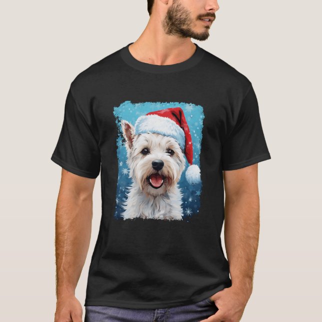 Camiseta Navidades Perro Oeste Montañas Blancas Terrier S (Anverso)