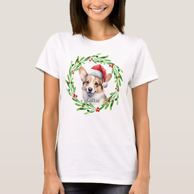 Camiseta Navidades Perro Pembroke Mascota de vacaciones de  (Anverso)