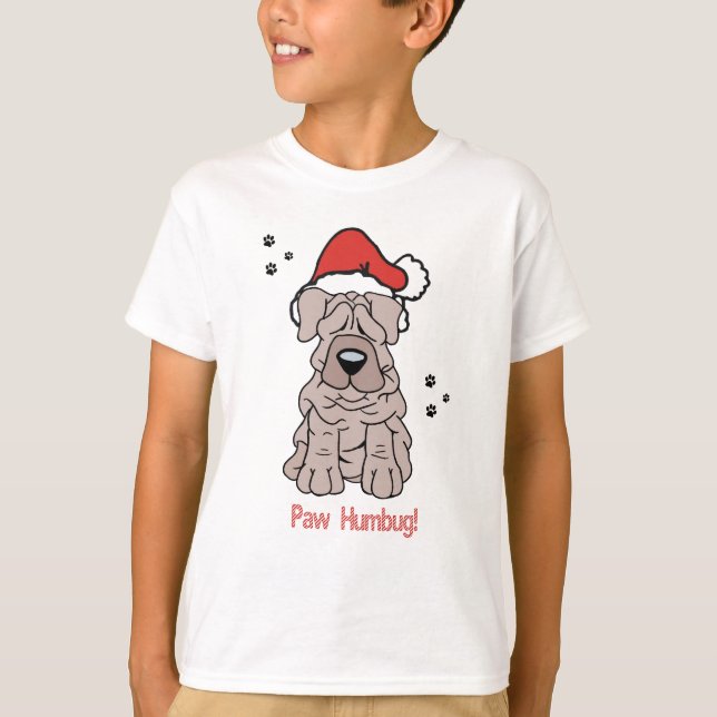 Camiseta Navidades Perro Sharpei (Anverso)