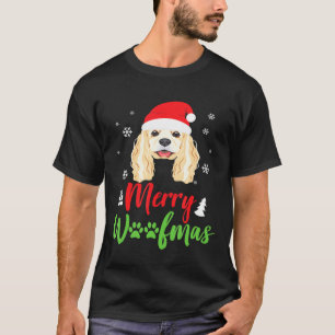 Camiseta Navidades Perro Spaniel Merry Woofmas