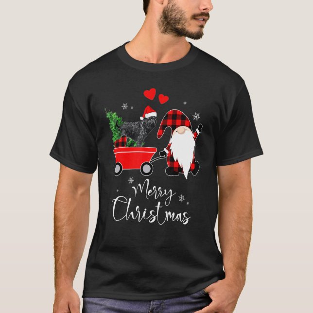 Camiseta Navidades Perros Affenpinscher Con Santa Hat Pajam (Anverso)