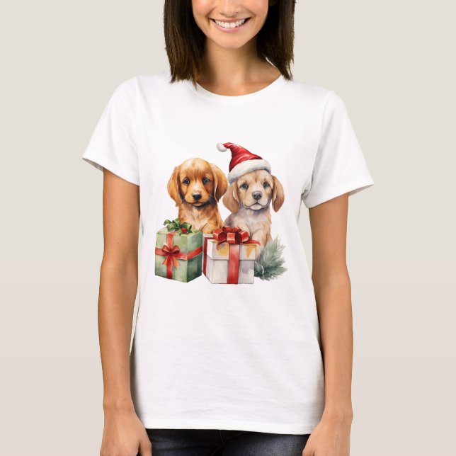 Camiseta Navidades Perros Con Regalos (Anverso)