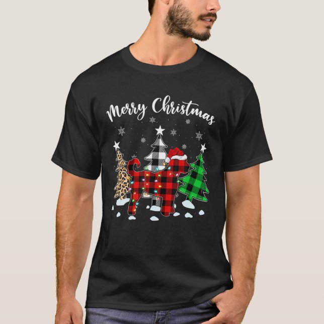 Camiseta Navidades Perros De Búfalo De Leopardo Tapado Labr (Anverso)