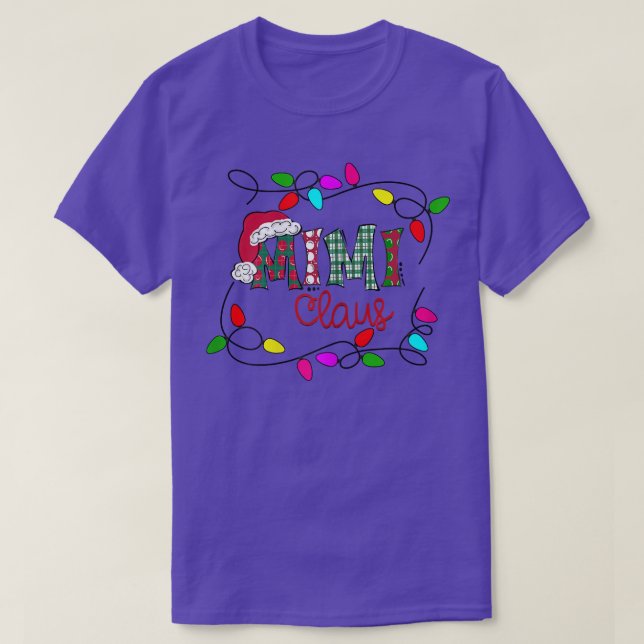 Camiseta Navidades personalizadas Mimi Claus Xmas Ligh (Diseño del anverso)