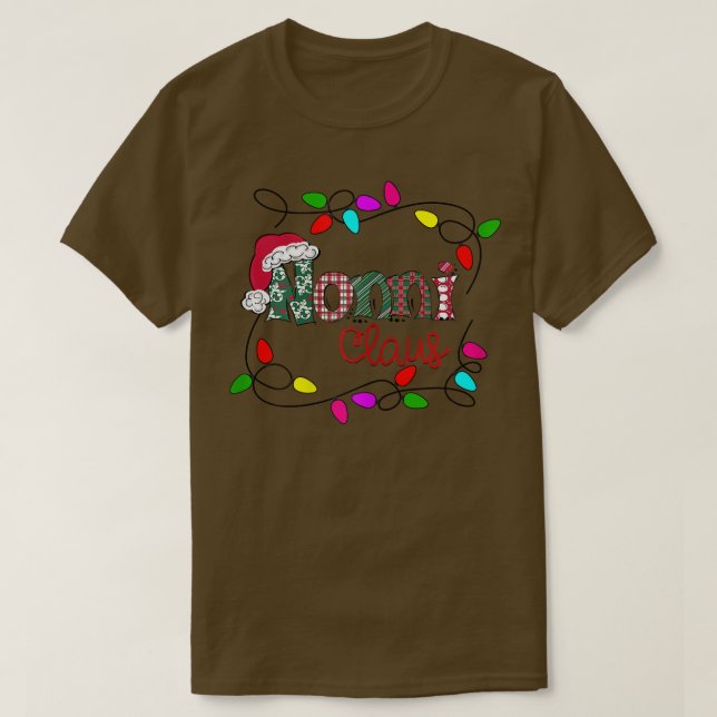 Camiseta Navidades personalizadas Nonni Claus Xmas Lig (Diseño del anverso)