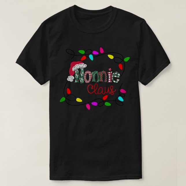 Camiseta Navidades personalizadas Nonnie Claus Xmas Li (Diseño del anverso)