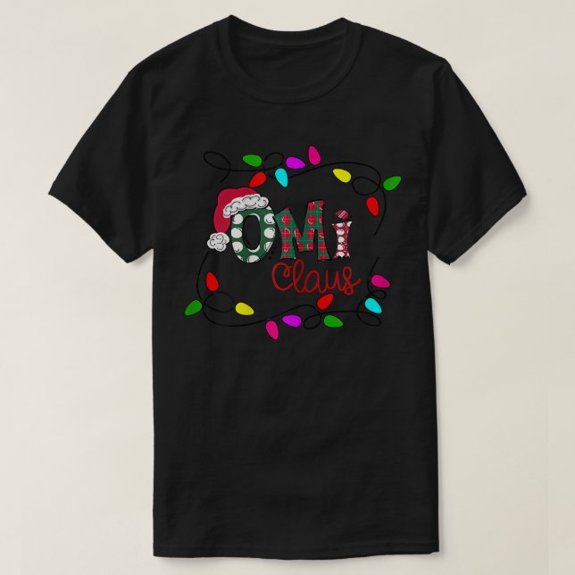 Camiseta Navidades personalizadas Omi Claus Xmas Light (Diseño del anverso)
